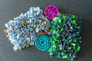 snuffle mats and slow feeder bowls for dogs